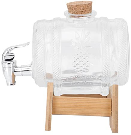 Ciieeo Style Wine Dispenser Bucket Capacity Glass Juice Can Sealed Can Storage Container