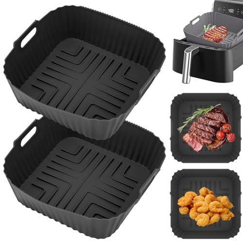 Silicone Mould Hot Air Fryer Accessories for Philips, Silicone Mould Airfryer for Philips XXL, Air Fryer Silicone Insert Baking Mould for Philips Airfryer Dual Basket 7.2 L