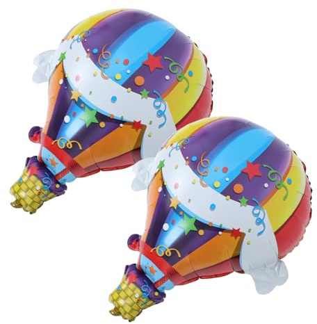 CLISPEED 2 Stück Heißluftballons „Happy Birthday“ Folienballons „Happy Birthday“ Dekorationen Für Geburtstage Luftballon Dekoration Party Dekorationen Heißluft Folienballons Reise