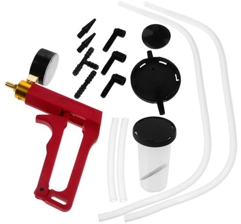 PRETYZOOM Pompa Vuoto Portatile per Spurgo Freni Kit di Manutenzione per Motociclette e Autoveicoli Misurazione Pressione Vuoto
