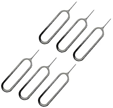 NUOBESTY 300piezas Extractor De Tarjetas para Teléfono Móvil y Smartphone Agujas Plateadas Herramienta De Extracción De Bandeja Sim Pin De Sim y Pin De Expulsión