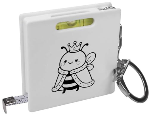 Azeeda 'Queen Bee' Keyring Tape Measure (KM00046559) | Mini Measuring Tool / Spirit Level for DIY, Work, Bags and Keys