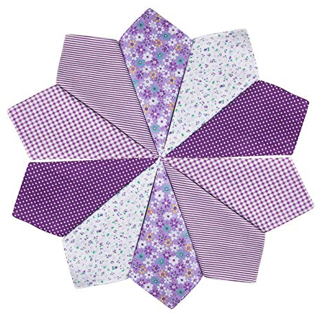 HOULIFE Damen Blumen Taschentücher aus Reiner Baumwolle Lila Stofftaschentücher für Alltagsgebrauch 5/10 Stücke 36x36cm Muttertagsgeschenk