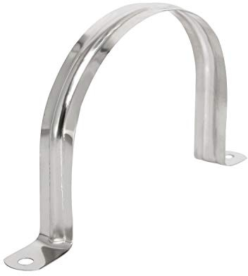 Aopin 100 mm styv rörrem klämma 2 hål rem U konsol tub rem spänningsklämmor 201 rostfritt stål, för rörfästning, silver, 1 st