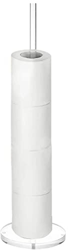 Stehender Toilettenpapierhalter, Toilettenpapier Ersatzrollenhalter, Toilettenpapierhalterständer, durchsichtige Toilettenpapieraufbewahrung, freistehendes Toilettenpapierrollen-Aufbewahrungsregal
