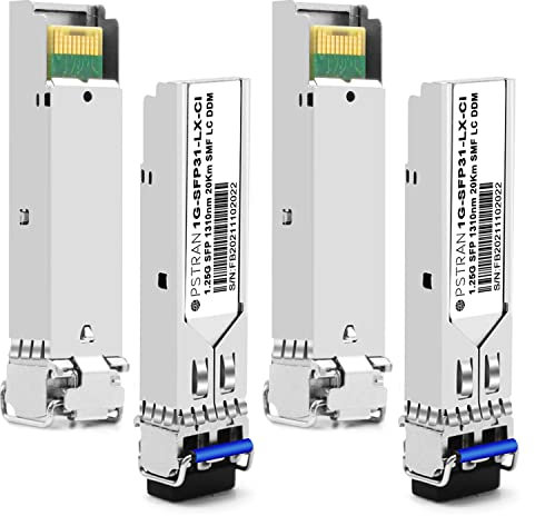 OPSTRAN 1000BASE-LX/LH SFP Optical Transceiver Module Compatible with Cisco GLC-LH-SMD GLC-LH-SM SFP-GE-L 1310nm 20km DDM Duplex LC SMF 4 Pack