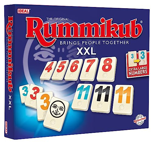 Rummikub | IDEAL | XXL: The Board Game from IDEAL | Family Games | 2-4 Players | Ages 8+