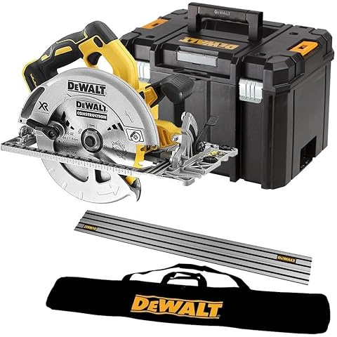 DEWALT DCS572N 18v XR Brushless 184mm Circular Saw + Tstak Case Guide Rail + Bag
