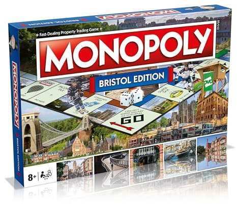 Winning Moves Bristol Monopoly Board Game, Tour around the board, buy, sell and trade your way to success, makes a great gift for ages 8 plus