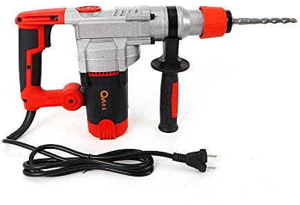 Taladro de martillo perforador de 2200 W, motor de cobre puro, mango antideslizante, se puede utilizar ampliamente en taladrar, cortar y romper cemento, pared y suelo.