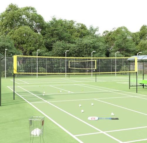 Rantry Badminton-Netz, Gelb und Schwarz, 600 x 155 cm, PE-Stoff, Möbel für Haus, Innen- und Außenbereich, Wohnzimmer, Schlafzimmer, Dekoration für Möbel