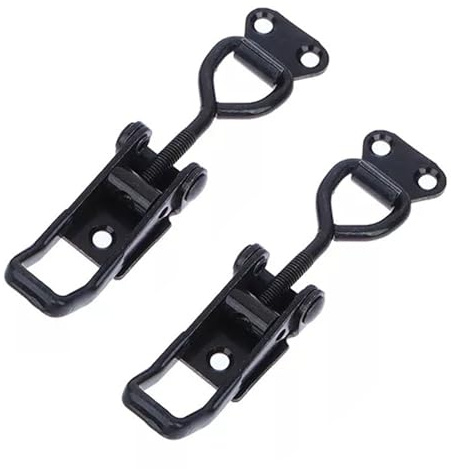 ACESOME Adjustable Toggle Clamps, 2 Pieces Toggle Latches, Heavy Duty Hand Tool Latch, 5 Sizes Iron Quick Release Toggle Catch Latch for Tool Boxes Trunk Cases (4001)