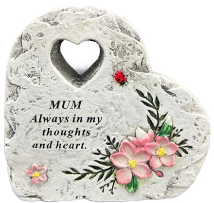 Angraves Special Mum Graveside Memorial Love Heart Flower Ladybird Grave Plaque Ornament Decoration