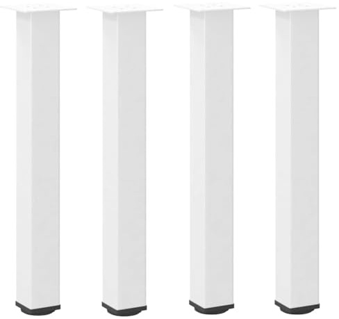 vidaXL Pieds de Table Console 4 pièces Blanc 72-74 cm Acier