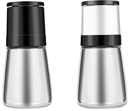 Amosfun Pepper Grinder Manual Spice Salt Shaker Mill Glass Pepper Mill for Fresh Spices