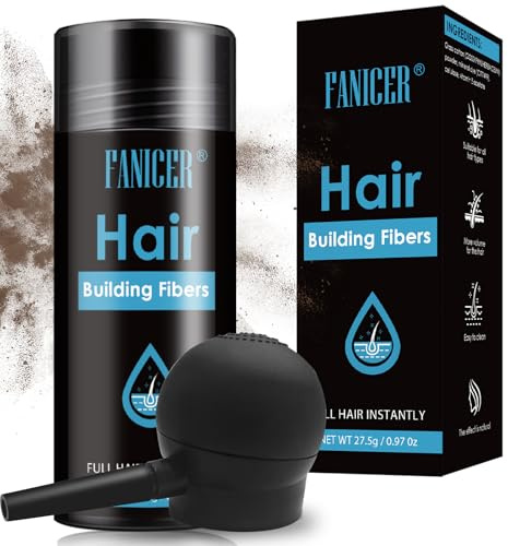 Polvere per Capelli in Fibra di Qualità,Capelli Polvere per Nascondere la Caduta dei Capell,Spessi e Polvere Volumizzante Capelli,Polvere per Capelli Uomo e Donna,Marrone medio