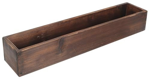 ROMISBABA Fioriera in Legno Per Succulente Da Interno Ed Esterno, Vaso Da Fiori Compatto Per Balcone e Giardino, Portafiori Anticorrosione Senza Fori, Decorazione Rustica Per Casa e Ufficio