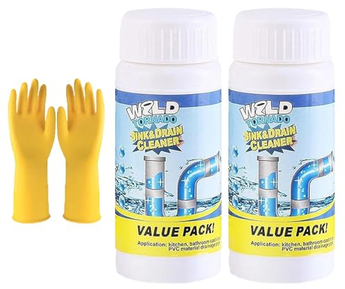 Gluckaro Abflussreiniger, Gluckaro Rohrreiniger – Starker Rohrreiniger Gegen Verstopfungen & GerüChe, Geeignet füR Die Reinigung Von KüChenspüLen und Toiletten (3pcs)