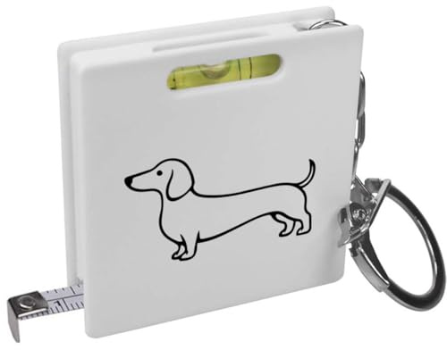 Azeeda 'Sausage Dog' Keyring Tape Measure/Spirit Level Tool (KM00045270)