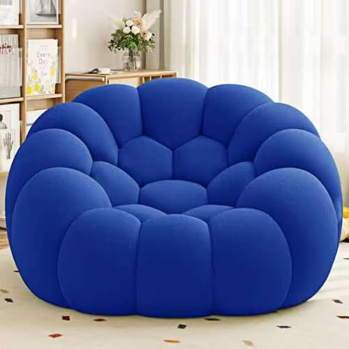 A ALFRESCOOL Bubble Couch, Bubble Sofa, übergroßes Einzelsofa, Atmungsaktives Netzgewebe, Sprudelnde Faule Bohnenbeutel Couch, 3D-Wabensofa für Wohnzimmer, Büro, Wohnung (118.5 * 110 * 66.5cm Blau)