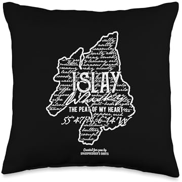 Coastline of The Whisky Region Island Islay Flavours of Whisky Throw Pillow