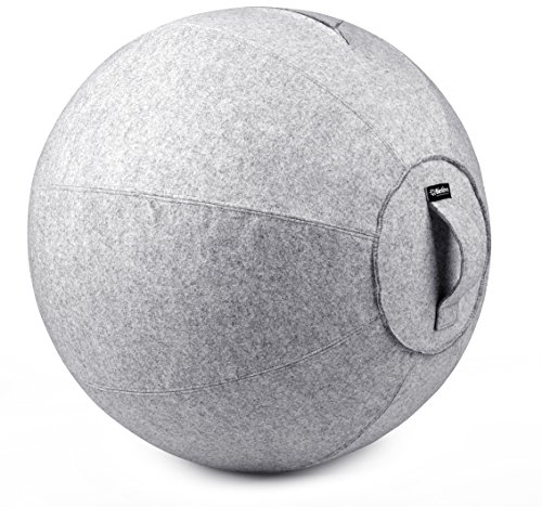 bintiva Stabilitätsballstuhl für Büro, ergonomisches Sitzen, Geburt, Schwangerschaft, Yoga, Balance, Stabilität, Fitness, Filzbezug