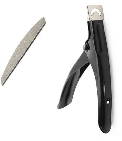 KADS Nagelknipser Trimmer Maniküre Tip Cutter Professionelle Nagelknipser Für Gelnägel, Künstliche Nägel, Acrylnägel (Schwarz/Rosa/Silber) Mit 1 Stück 100/180 Doppelseitige Nagelfeile