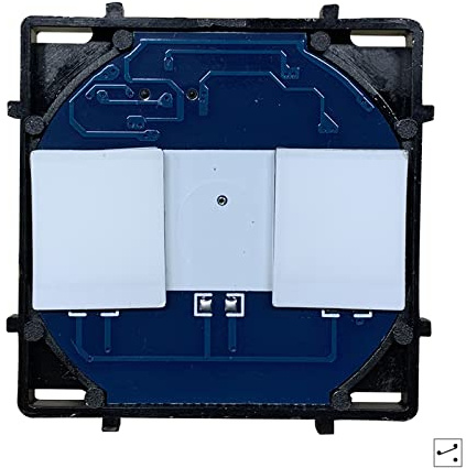 BSEED Interruptor de luz táctil de,2 Gang 2 vías con indicador LED para productos de bricolaje