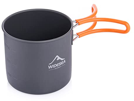 Camping Kaffeetasse Mit Faltbarem Griff,Titanium Topf Becher Tasse Teetasse, Trinkbecher Aus Hochwertigem Edelstahl Mit Klapphenkel, 440ml Titan Campinggeschirr Kann, Leichte Trinkbecher Générique