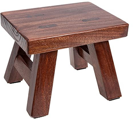 Hocker Stufe Holzfuß Holz Küche Badezimmer Kleine Hocker Rest Fußschemel Toilette Töpfchen Tritt(Coffee)