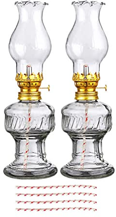 BESPORTBLE 2sätze Vintage Kerosene Lampe Set Retro Öllampe Mit Für Camping Notbeleuchtung Und Stilvolle Tischdekoration Winddicht Und Langlebig