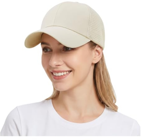 YAMEE Basebollkeps sommar män kvinnor andas, sommarmössa mesh unisex sommarkeps, basebollkeps solskydd, baseballkeps solhatt UV-skydd för män och kvinnor (huvudomkrets: 56–59 cm), 1/Khaki, En Storlek