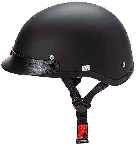 KEFFOR Moto Casco Aperto ECE DOT Omologato, Vintage Motociclo Casco Mezzo, retrò Moto Caschi Jet Uomo Donna, Adulti Moto Casco Scodella(Nero Opaco) (Size : M=(57-58cm))