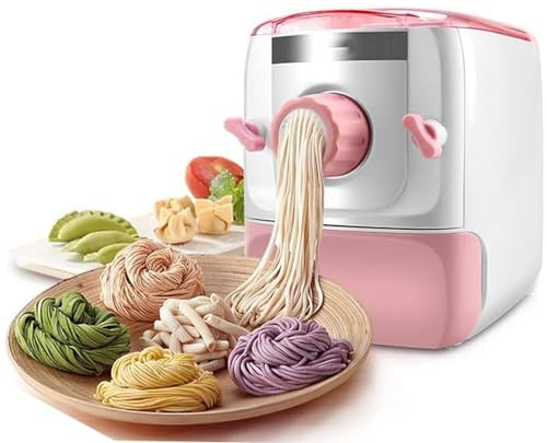 NVYAZJ Machine électrique à pâtes et Nouilles, Machine à pétrir Automatique 2 en 1 avec 220 V 150 W, 7 modèles de Formes différentes, capacité 500 g pour Spaghetti, Fettuccine, Penne
