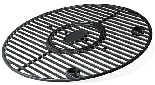 Rundes Grillrost aus Gusseisen, 49,5 cm, für Pit Boss K24, Akorn Kamado Keramikgrill, Char-Griller 16620, Louisiana Grills K24, massive Stange, runde Coookin-Grillroste