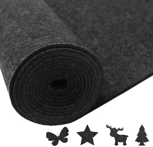 HDKAJL Rouleau de Feutre, 30cm x 250cm x 3mm Tissu en feutre, Feutrine Adhésive Tissus Chemin de DIY Sacs en Feutrine Autocollante, Sac de Crayon, Tapis de Table, Artisanat Patchwork, Jardinage