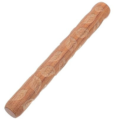 Gogogmee gemustertes Nudelholz wiederverwendbar gemüse aufbewahrung Tonwaren handmass Scrapbooking-Rollstock Stempel-Ton-Musterwalze werkzeug Rollen Tondruckstange Töpferdruckstock hölzern