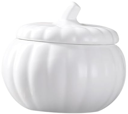 LABRIMP Ciotola Di Zucca in Ceramica Con Coperchio Contenitori Per Alimenti Con Coperchio Ciotola Per Zuppa in Stile Giapponese Stoviglie