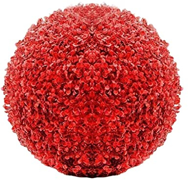 Artificial Boxwood Balls Topiary Plants for Arcades Decks Walkways Outdoor Boxwood Balls Lifelike Plants Clean Look Artificial Balls 1 Count Palm Tree Artificial with Pot (RD1, One Size)