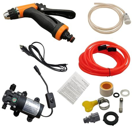 12V Universal Portable Car Washer Gun High Pressure Car Cleaner Electric Water Pump Kit