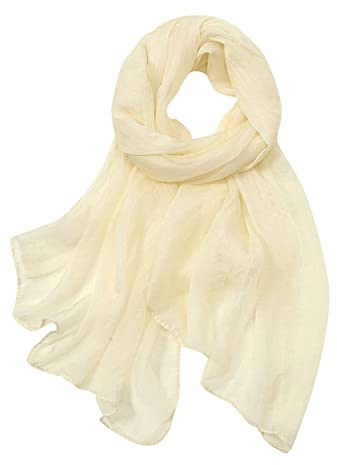 Generisch 2025 - Femmes Été Décontracté Coloré Multicolore Normal Peinture Mousseline de Soie - Écharpe En Soie Fine Régulier Protection Solaire Écharpe Bonnet Écharpe Ensemble Fille 8 Ans, Beige,