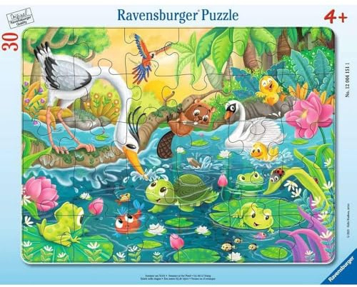 Ravensburger - Kinderpuzzle - Rahmenpuzzle 30-48 Teile - Sommer am Teich - Mädchen oder Jungen ab 4 Jahren - Hochwertiges Puzzle - Dicker und robuster Karton - 12004151