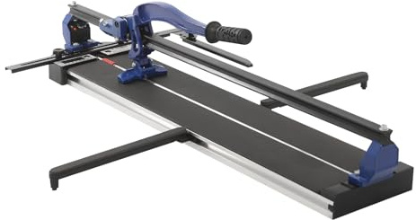 Macchina tagliapiastrelle manuale robusta da 120 cm in lega di alluminio con funzione a infrarossi, tagliapiastrelle di precisione per un taglio preciso di 4-15 mm di spessore (Blu, 80 cm)
