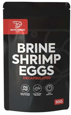 BSS™ Decapsulated Baby Brine Shrimp Eggs, Artemia Fry Protein Tropical Fish Food (50g)
