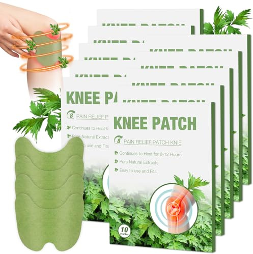 FENGQ Pain Relief Patch, 100 Stück Wärmepflaster, Schmerzlinderung Patch, Schmerzpflaster Knie, Kniepflaster Gegen Arthrose, Kniepflaster Gegen für Knie, Rücken, Nacken und Muskelkate