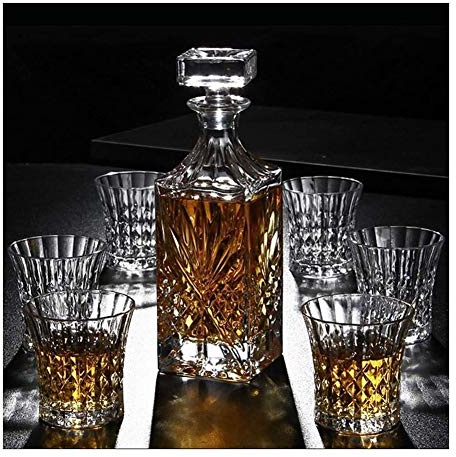 Distributeur d'alcool sans plomb avec carafe à décanter 700 ml en verre pour dégustation de vin
