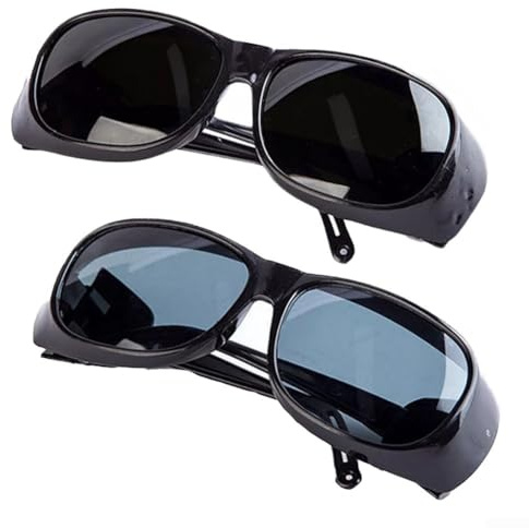 Gafas de soldadura cómodas con oscurecimiento automático, seguridad ocular confiable para profesionales (negro)