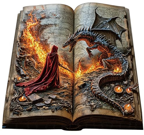 Wooden Puzzles for Adults, 200 pcs Dragon Wooden Jigsaw Puzzles for Adults,Irregular shape animal puzzle