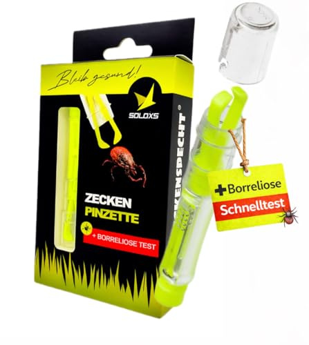 Zeckenspecht® Original Zeckenentferner mit Fangmechanismus – Schonende Alternative zur Zeckenzange – Hygienische Entfernung ohne Körperdruck – Für Hund, Katze & Mensch- Mit Borreliose Schnelltest