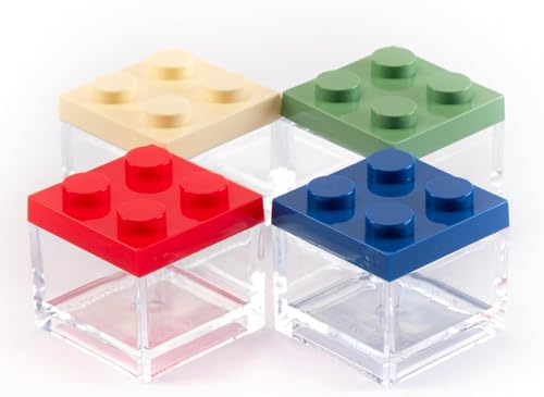 Manzoni Home - Contenitori Mattoncino - Set da 48 Pezzi Multicolore - Ideali come Bomboniere per Matrimoni, Feste di Laurea e Decorazioni Creative - Made in Italy